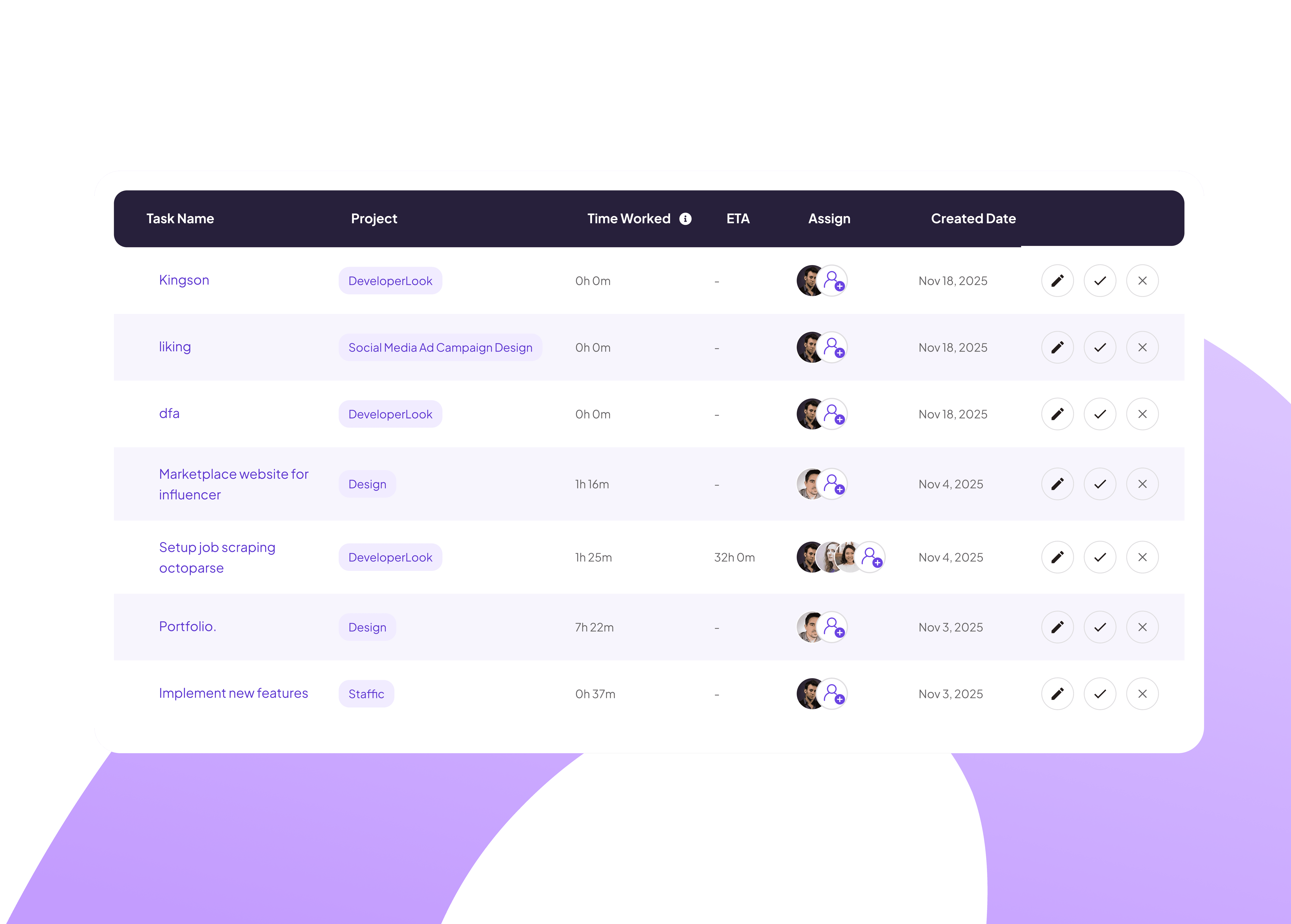 Feature interface