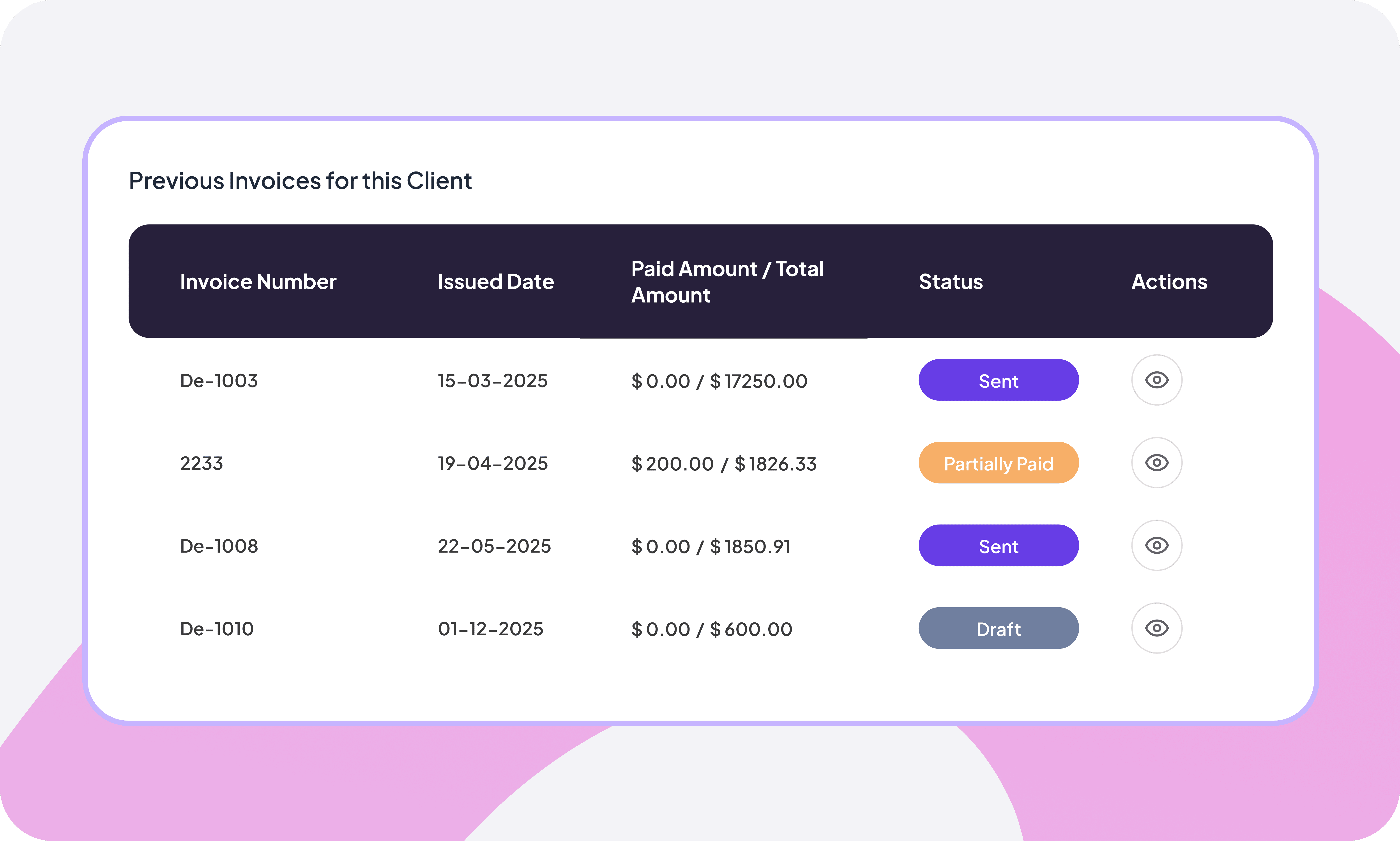 Feature interface