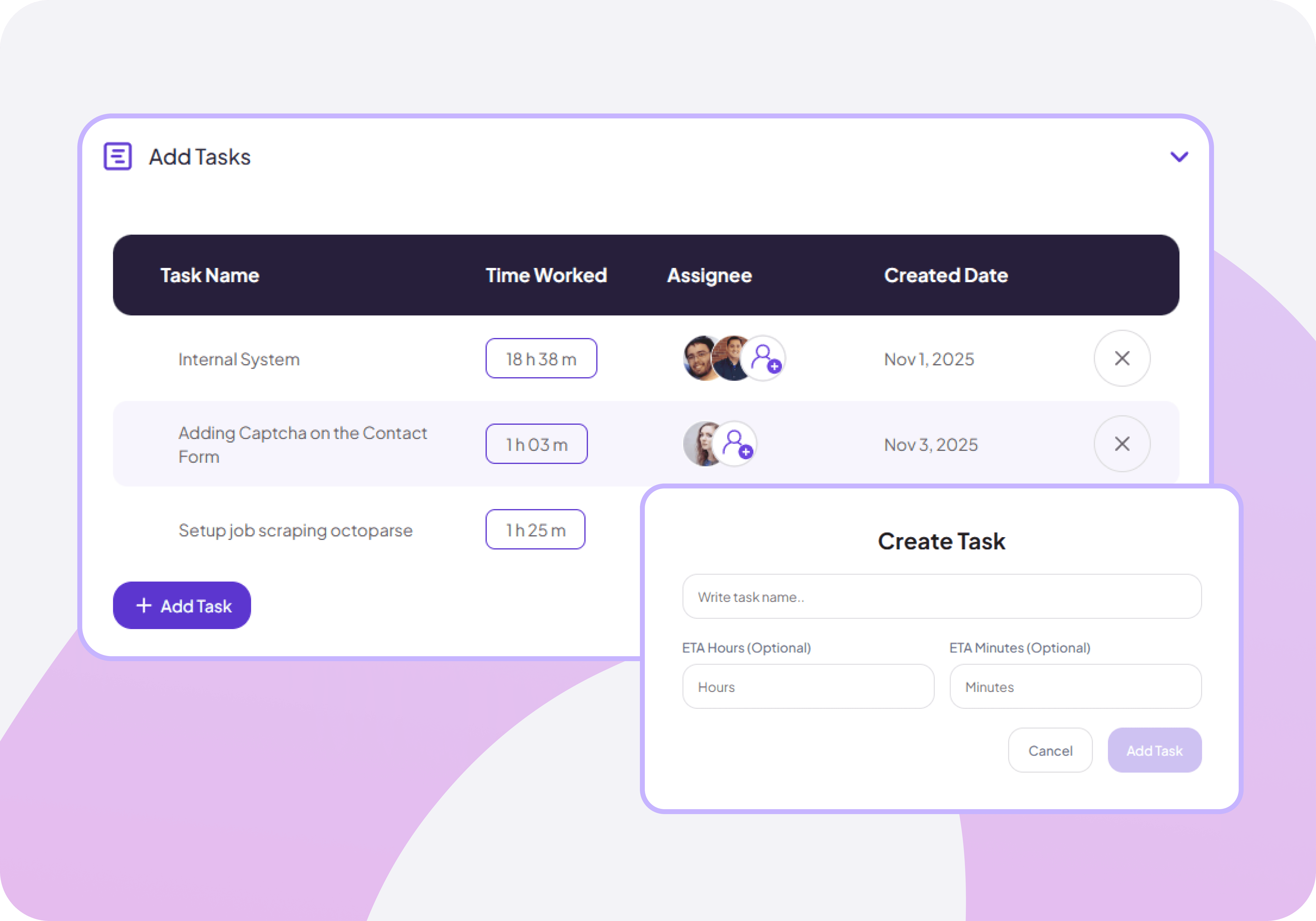 Feature interface