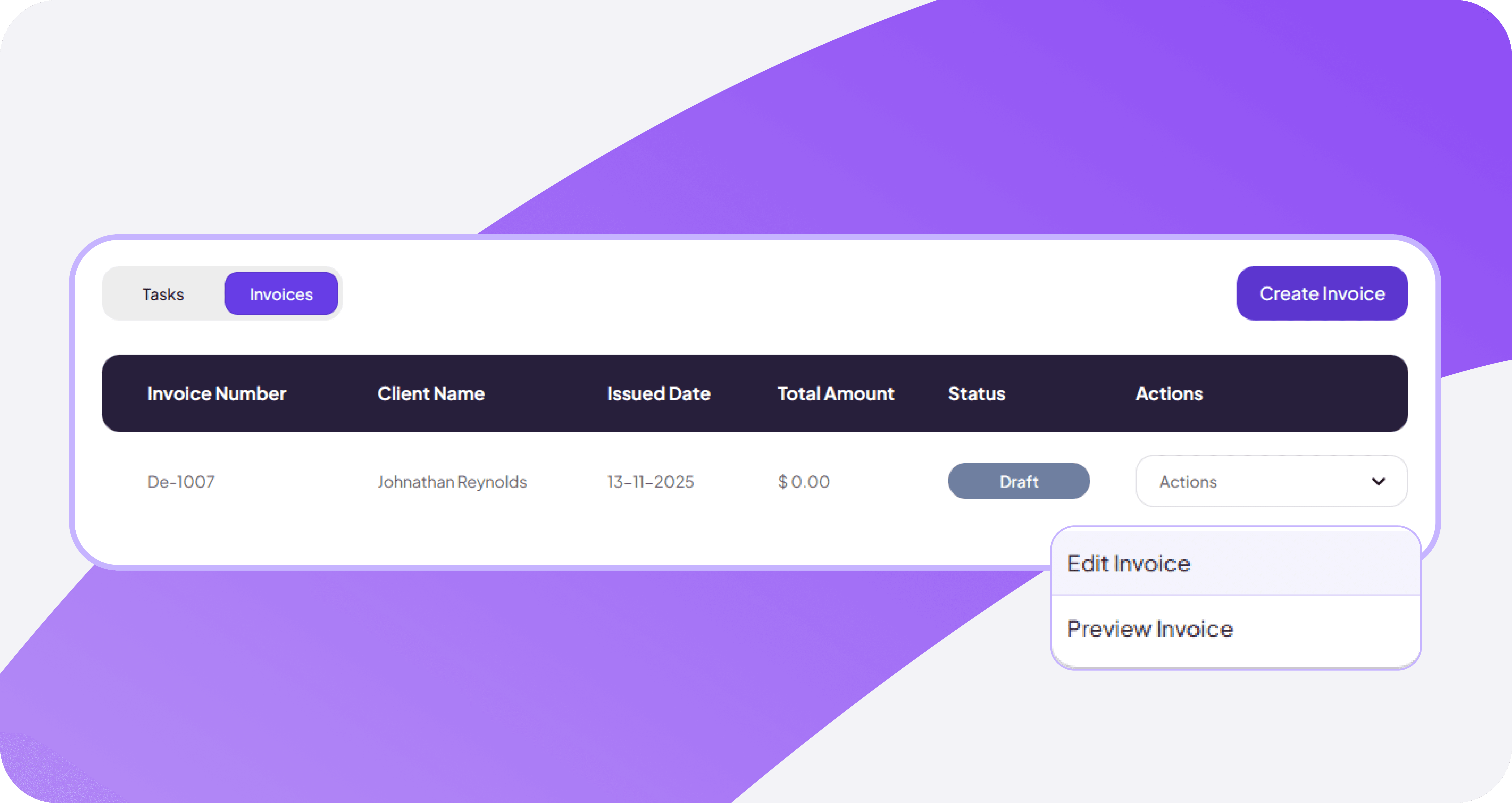Feature interface