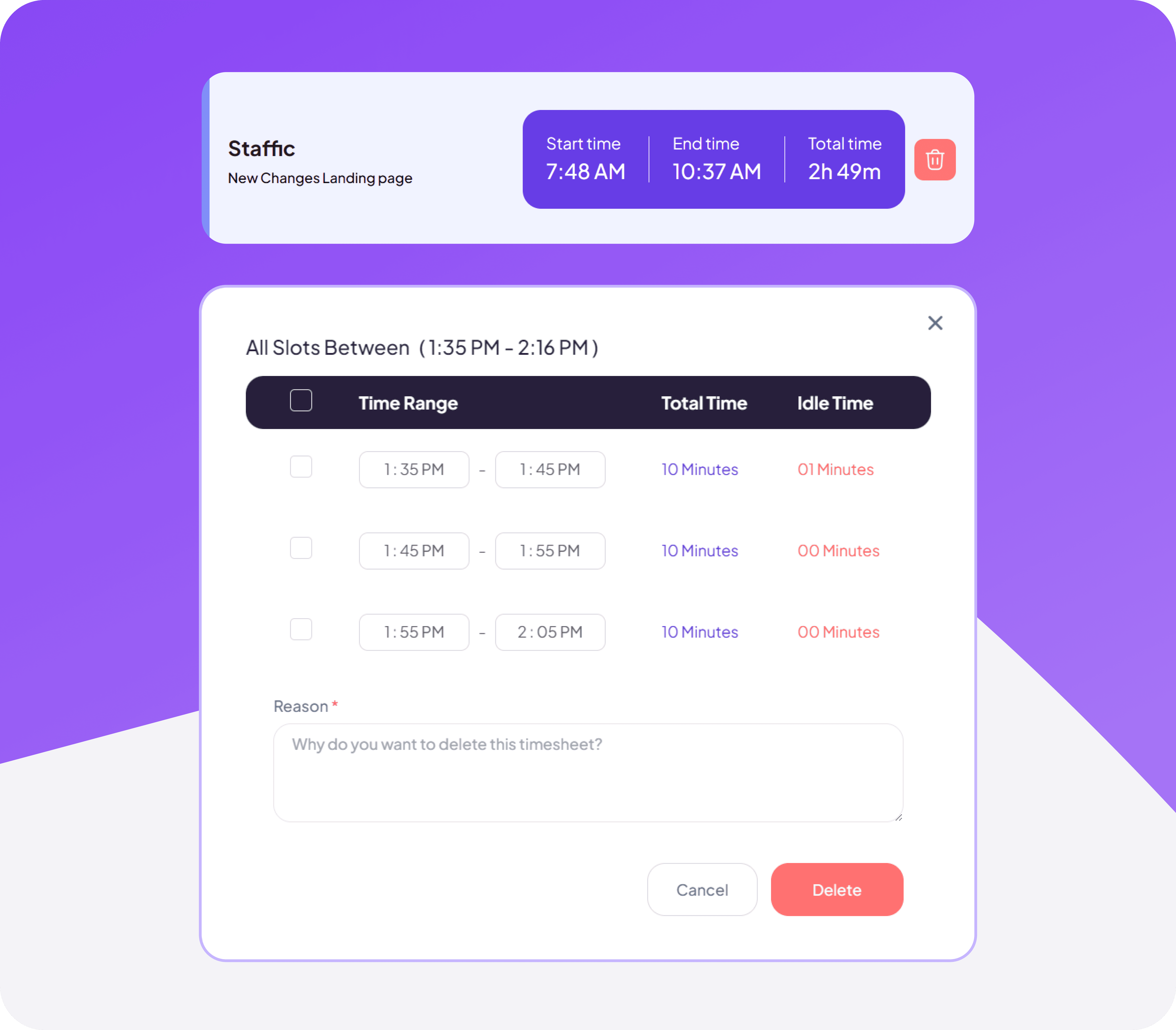 Feature interface