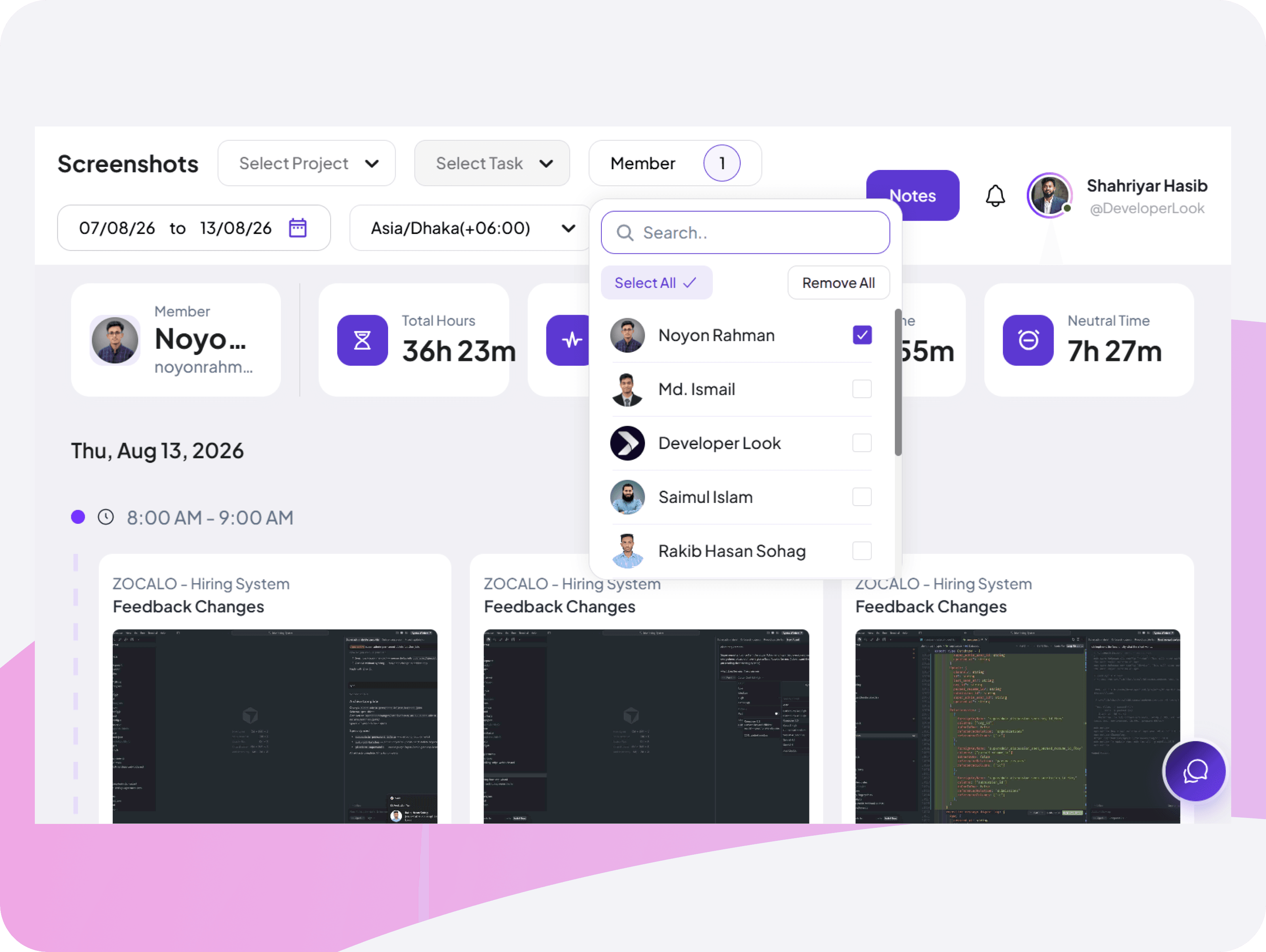 Feature interface