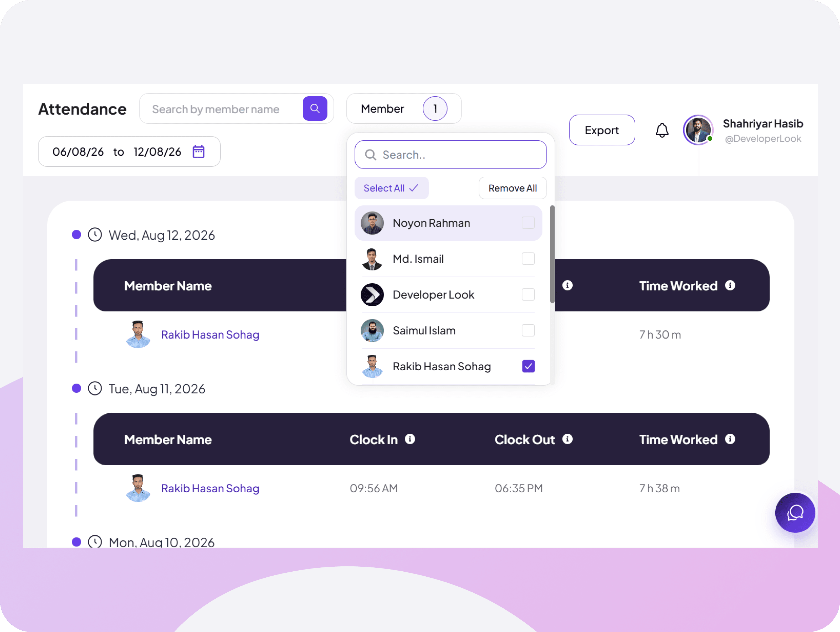 Feature interface
