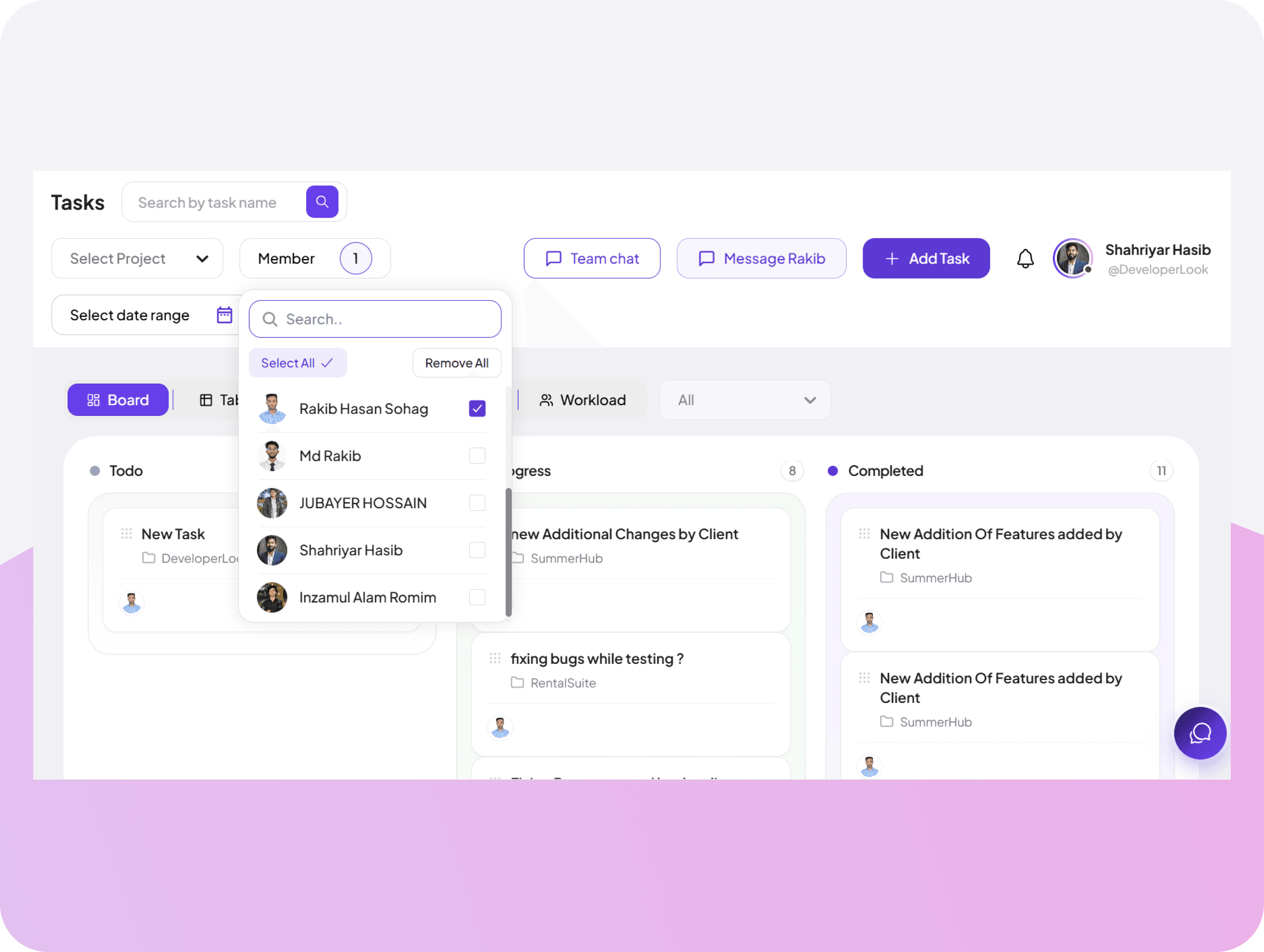 Feature interface