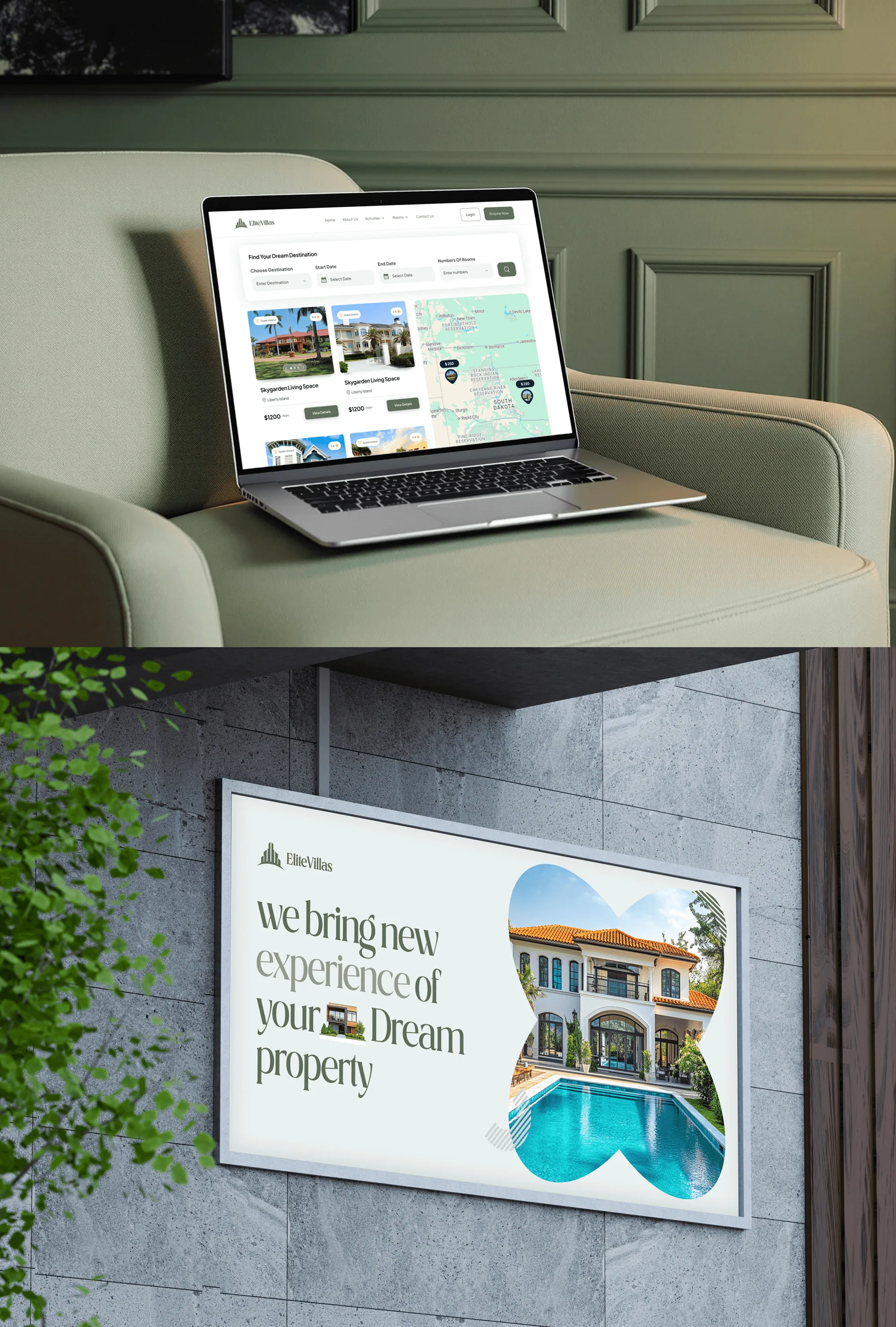 EliteVillas Vacation Website Design screenshot 9