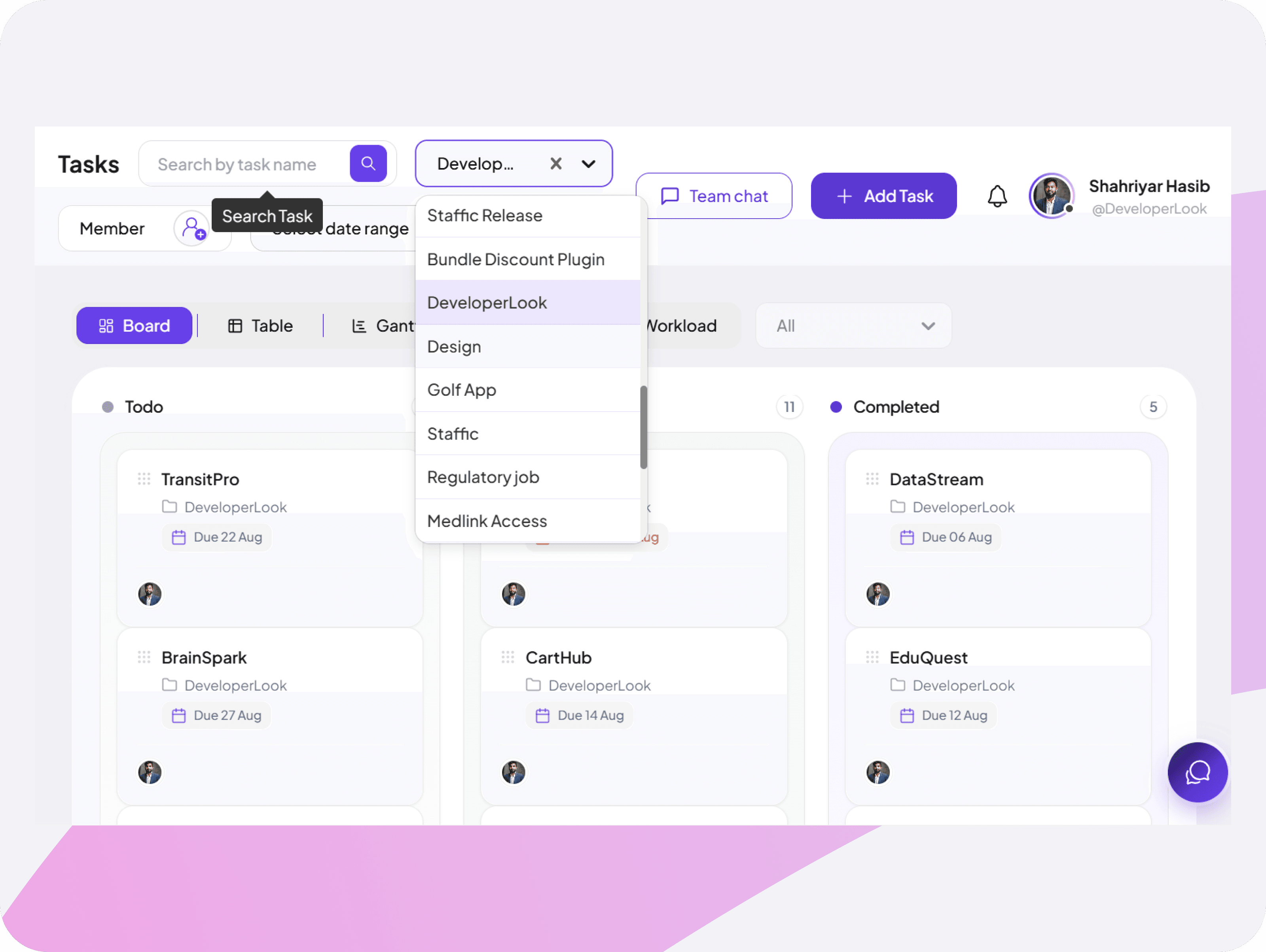 Feature interface