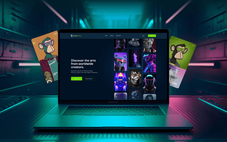 Grow Maker NFT Digital Arts Website case study preview