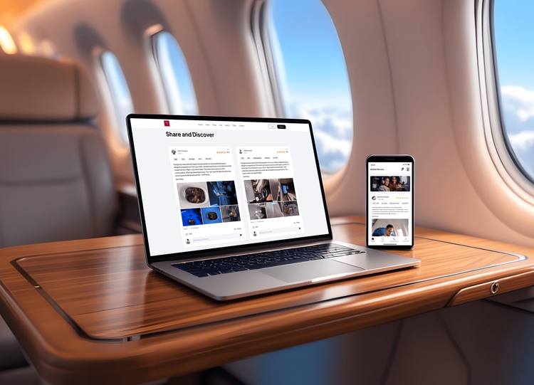 Airline Review Website Design case study preview