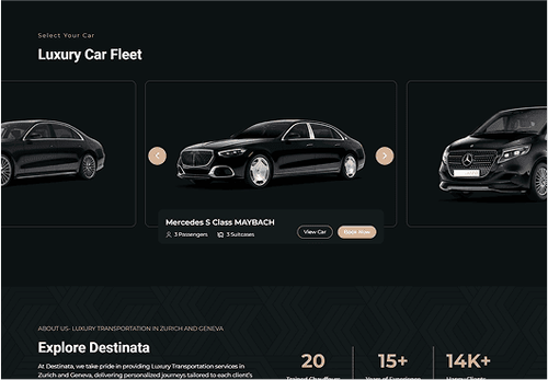 Destinata Limo Booking Website image 2