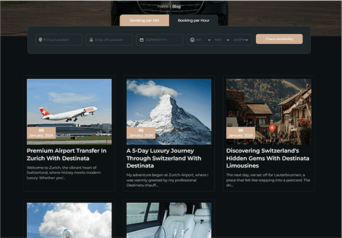 Destinata Limo Booking Website image 1