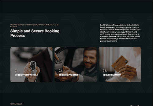 Destinata Limo Booking Website image 2